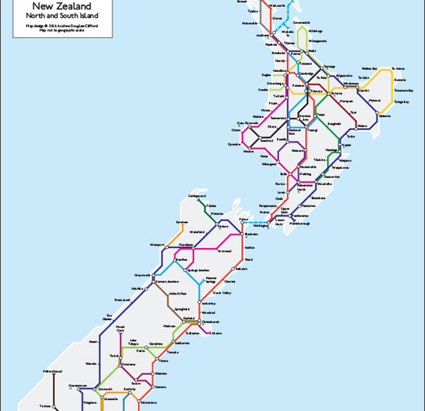 Student Creates London Tube-Style Map Of NZ